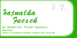hajnalka fucsek business card